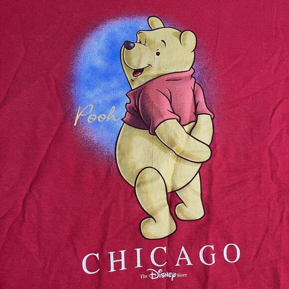 Vintage Winnie The Pooh Disney Chicago T-Shirt Size Large L - Picture 3 of 9